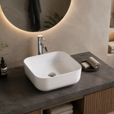 R0083 MARS SQUARE ART BASIN 385x385x140MM