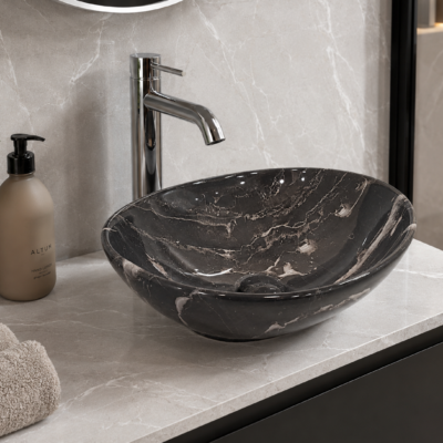 R1080b MIA MARQUINO MARBLE ART BASIN 410x340x150MM