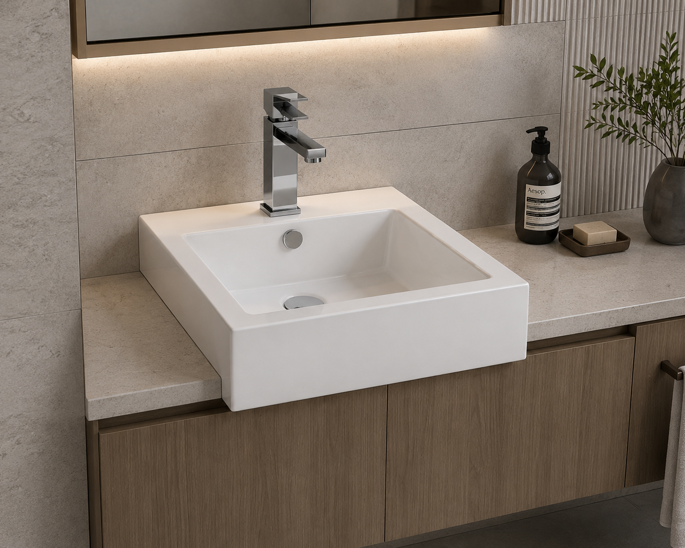 R-2242 SCIO SQUARE ART BASIN 460x410x150MM