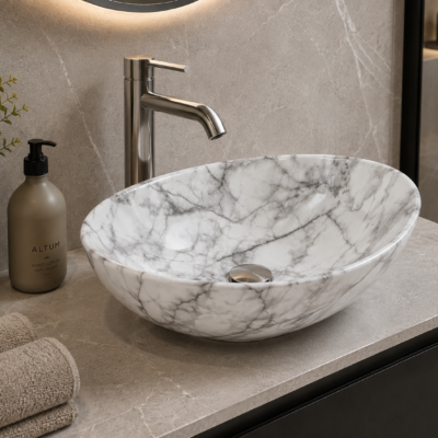 R1080e MIA MARBLE ART BASIN 410x340x150MM