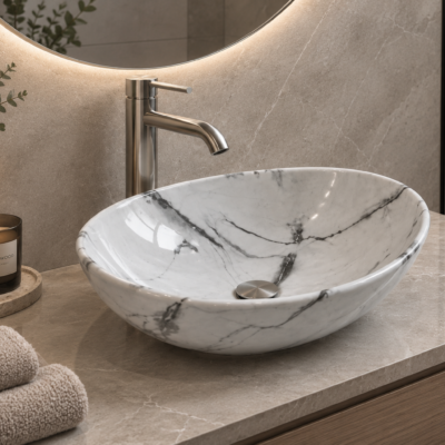 R1080f MIA MARBLE ART BASIN 410x340x150MM