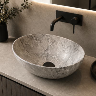 R1080h MIA MARBLE MATTE ART BASIN 410x340x150MM