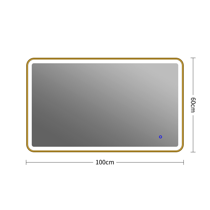 KOD965 LED MIRROR WITH GOLD FRAME 60x100CM - Image 3