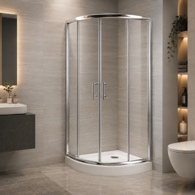 OR900 ROUND SHOWER CABIN CLEAR GLASS HEIGHT 200CM