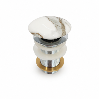 R1080ep WHITE/GREY MARBLE POP-UP FOR BASIN R1080e
