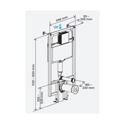 SIA0051 VERSO CONCEALED CISTERN 11183-1 FOR PLASTERBOARD COVERING - Image 2