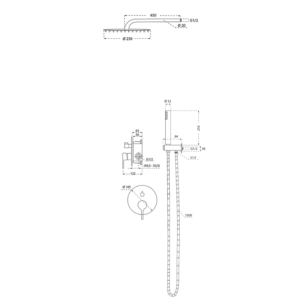 MRK68528 ERA GOLD CONCEALED SHOWER MIXER - Image 2