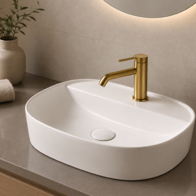DOMA491B WHITE ART BASIN 600x380x120MM