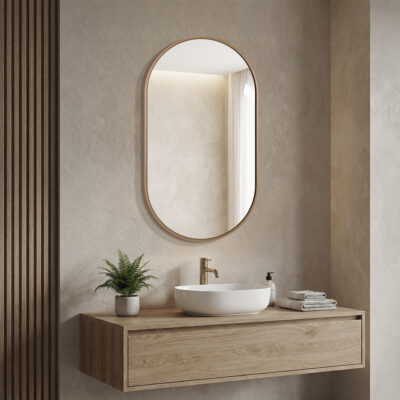 KOD09 MIRROR WITH GOLD FRAME 45x80CM