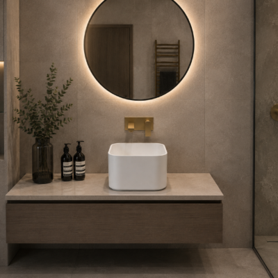 KOD1029 WHITE MATTE ARTIFICIAL STONE BASIN 405x405x285MM
