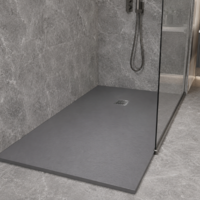 SLATE ANTISLIP CONCRETE SHOWER TRAY HEIGHT 3CM