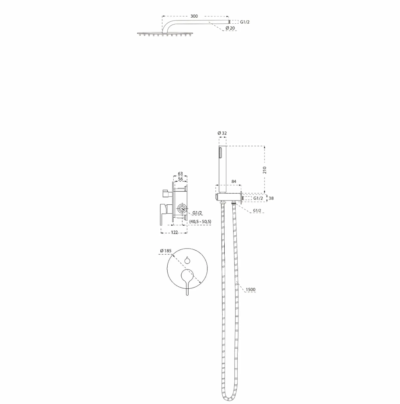 MRK68448 ERA BLACK CONCEALED SHOWER SET MIXER - Image 2