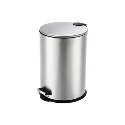 MRKCA62584 SILVER SATIN S/S ROUND TOILET BIN 3LT