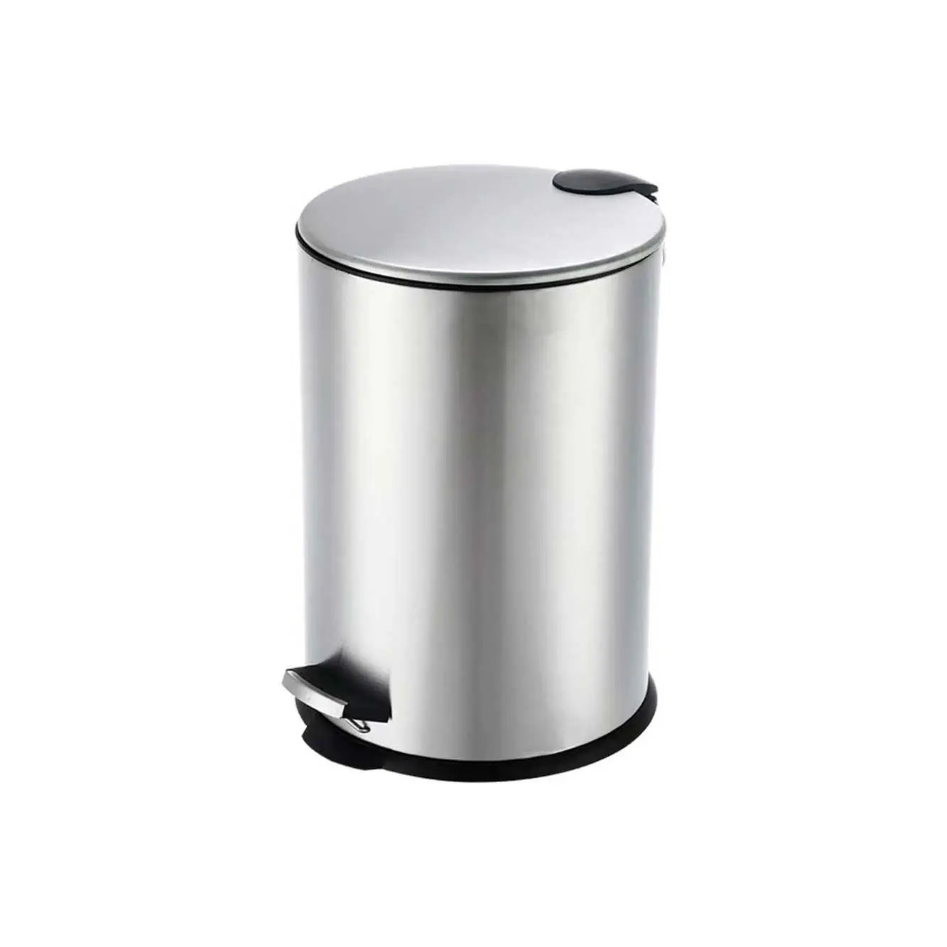 MRKCA62584 SILVER SATIN S/S ROUND TOILET BIN 3LT