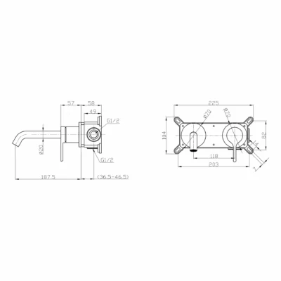 MRK68557 ERA BRUSHED NICKEL CONCEALED BASIN MIXER - Image 2