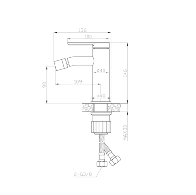 MRK68432 ERA CHROME SINGLE LEVER BIDET MIXER - Image 2