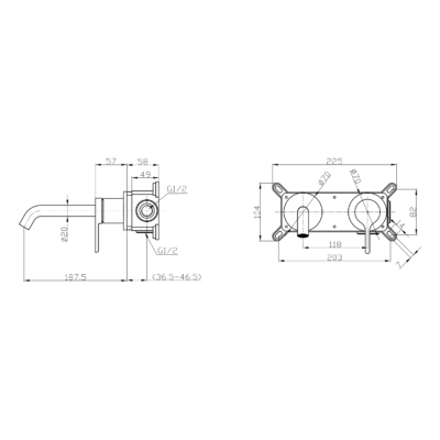 MRK68567 ERA WHITE CONCEALED BASIN MIXER - Image 2