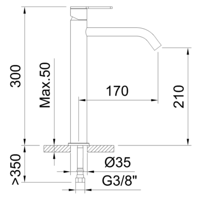 CL62304 NEXUS CHROME SINGLE LEVER BASIN MIXER - Image 2