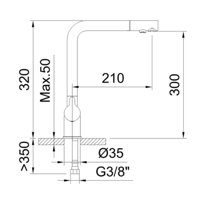 CL62337 NEXUS SUS304 SINGLE-LEVER 3WAY PULL-OUT KITCHEN MIXER - Image 2