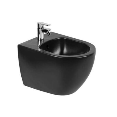 SND861 (137440264) SANIBOLD BLACK MATTE WALL HUNG BIDET WITH HIDDEN FIXINGS