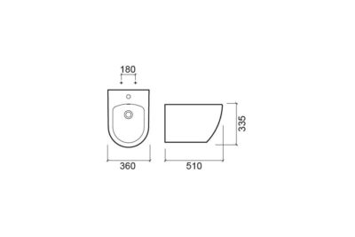 SND861 (137440264) SANIBOLD BLACK MATTE WALL HUNG BIDET WITH HIDDEN FIXINGS - Image 2
