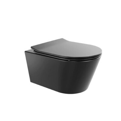 SND128 (140034264) URB.Y 48 BLACK MATTE RIMFLUSH WALL HUNG TOILET WITH HIDDEN FIXINGS