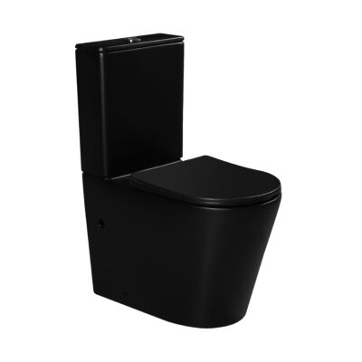 BL046 MATRIX TORNADO BLACK MATTE COMPLETE SET TOILET P-TRAP 180MM / S-TRAP 220MM