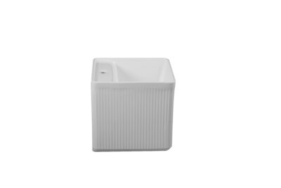 R1308 WHITE WALL HUNG ART BASIN 400x400x380MM - Image 4