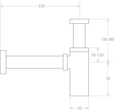 MRKCA41438 LUX BRUSHED NICKEL SIPHON - Image 2
