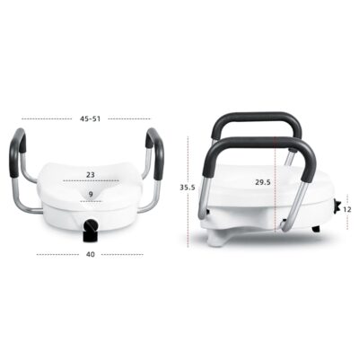 DOM30390K ACCESSIBLE (AMEA) TOILET SEAT WITH HANDLES - Image 6
