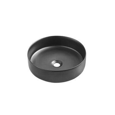 TAI2507b BLACK MATTE ROUND ART BASIN 360x360x120MM