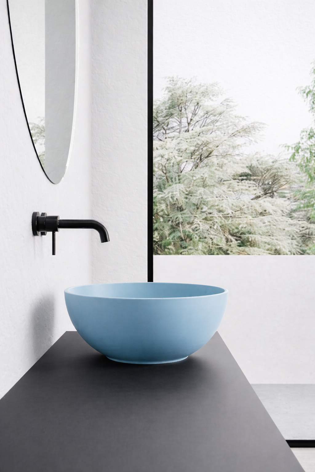 DOLD310671 NOEMI SKY BLUE ROUND BASIN 44X44X18CM - Image 2