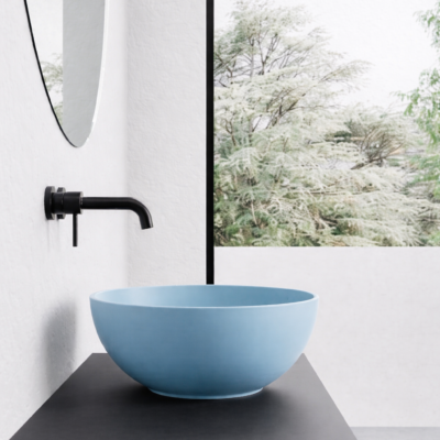 DOLD310671 NOEMI SKY BLUE ROUND BASIN 44X44X18CM