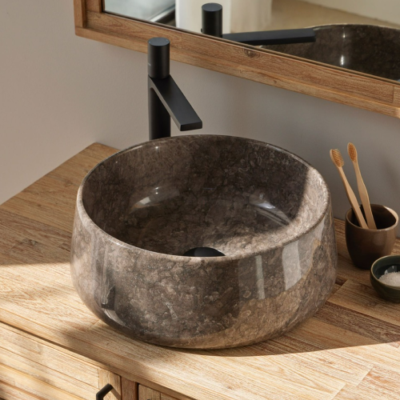 MGB142G FLORES GREY WASHBASIN 400X400X150MM