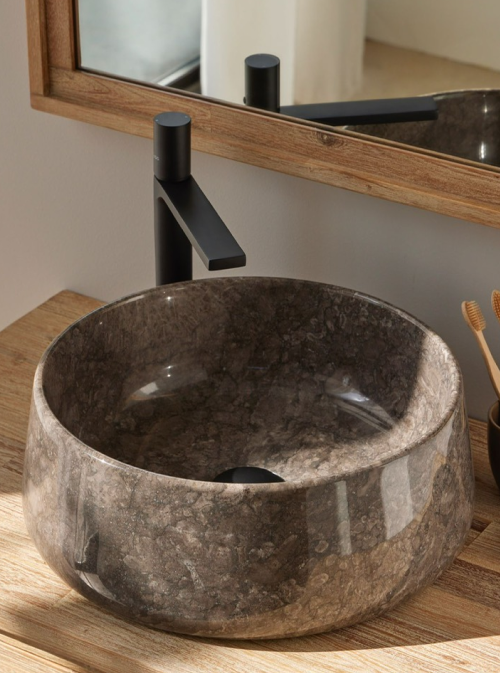 MGB142G FLORES GREY WASHBASIN 400X400X150MM - Image 2