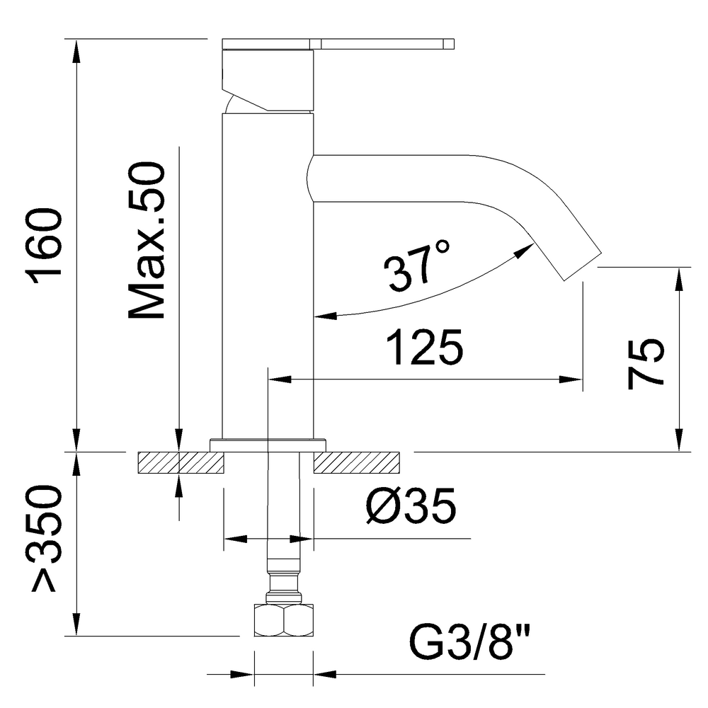 CL62300 NEXUS CHROME SINGLE LEVER BASIN MIXER - Image 2