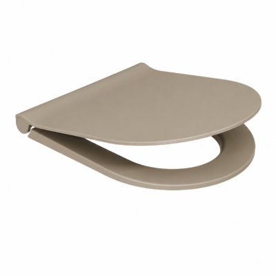 DOLS473366 MIRTO MATT BEIGE SOFT CLOSE SEAT COVER WITH METAL HINGES
