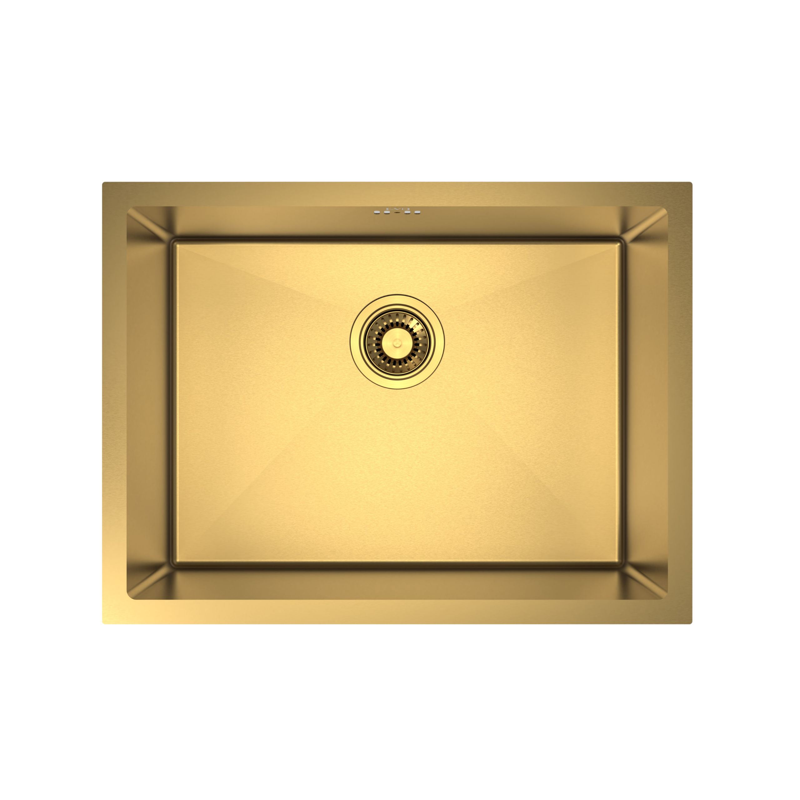 EVO110G CUBE BRUSHED GOLD UNDERMOUNT KITCHEN SINK 60x45x22CM