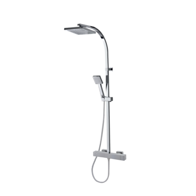 DEM17841Ca ROCK CHROME COMPLETE SHOWER COLUMN