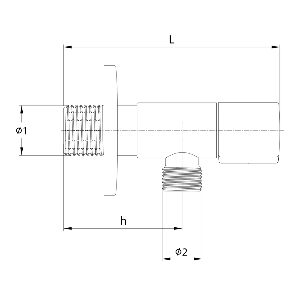 CL62788 AMERICA DESIGN BLACK MATT ANGLE VALVE 2 PCS 1/2″X 1/2″ - Image 2
